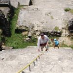 Climbing Lamanai Maya Ruins