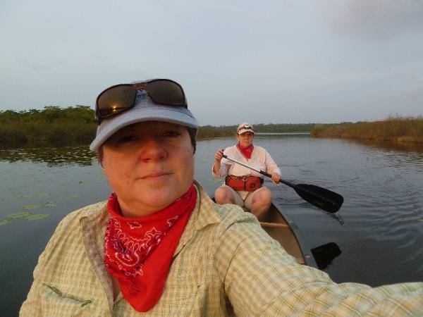 Viv and Jill - Sunrise Canoe Trip