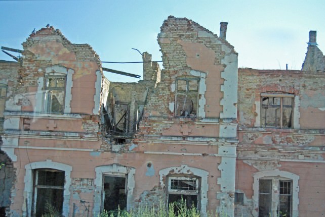 Bombed Out Building near Vukovar, Croatia