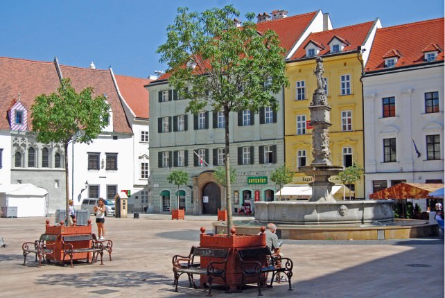 Bratislava Main Square Fountain