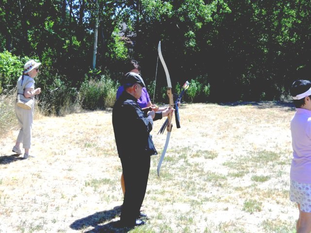 Habeeb Practicing Archery
