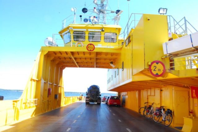 Bicyclists Use Ferries Between Islands in Finland's Archipelago