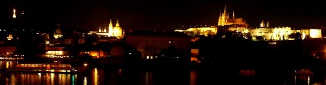 A Panoramic Night Picture of Prague