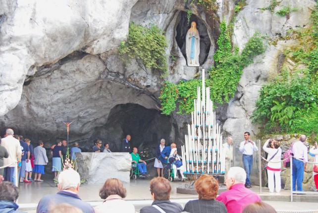 Statue of Our Lady of Lourdes at the Grotto of Massabielle