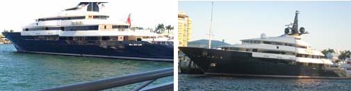 Steven Spielberg's Yacht - My Touch photo on left | Canon camera photo on right