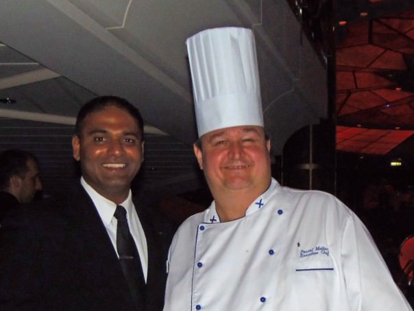 Celebrity Summit Waiter, Vincent, and Executive Chef Pascal Mullier