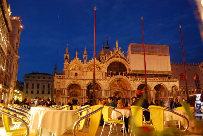 An Evening of Prosecco at a Cafe in St. Mark's Square