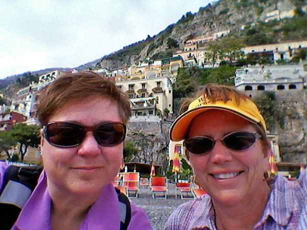 Viv and Jill in Positano 