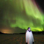 Jill Philipchuk In Front Of The Aurora Borealis