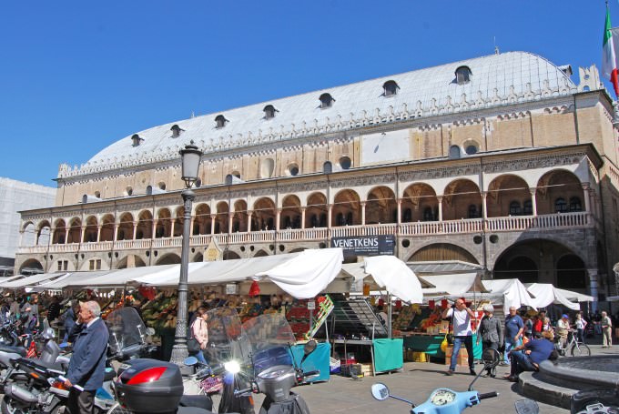 Market in Padua at Piazza della Erbe