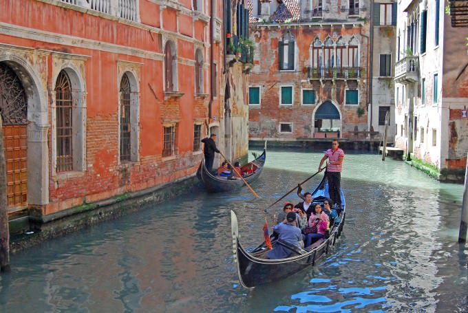 Gondolas and Canals in Venice