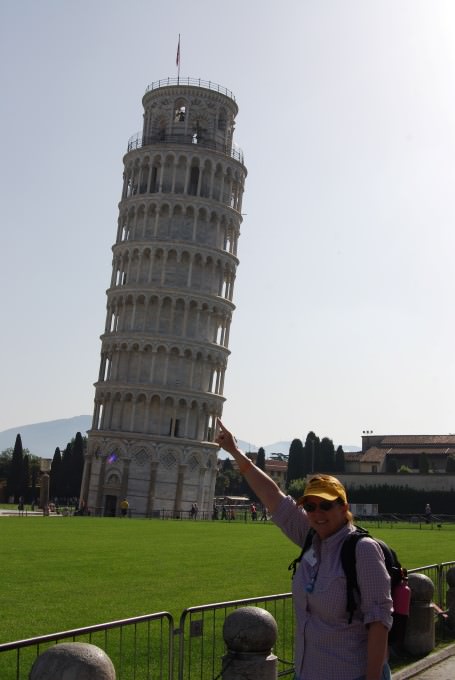 Jill at the Leaning Tower of Pisa