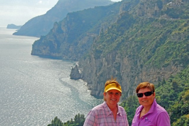 Jill and Viv along the Amalfi Coast