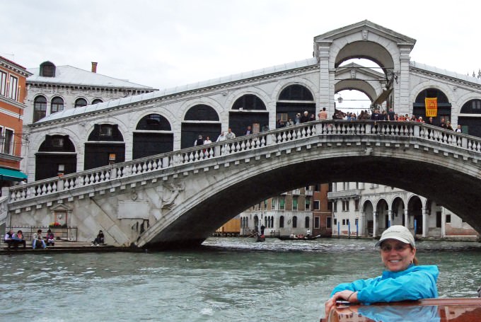Jill Takes a Water Taxi Ride on the Grand Canal
