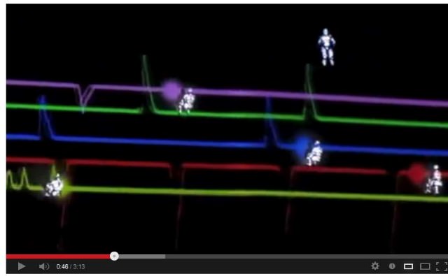 Groupe F on colored pipes from video by Bernard Gilhodes