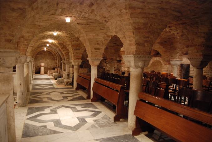 Crypt under St. Mark's Basilica in Venice