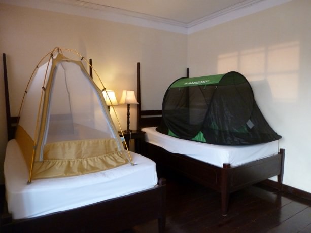 Long Road Travel Tent (left) and SansBug Travel Tent (right)