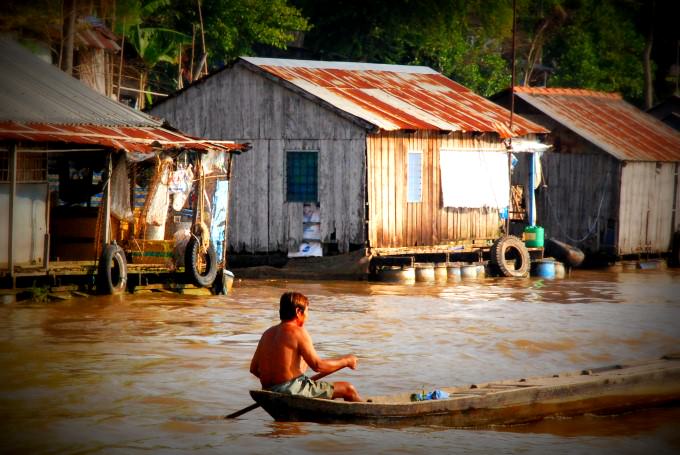 Boatman near Chau Doc