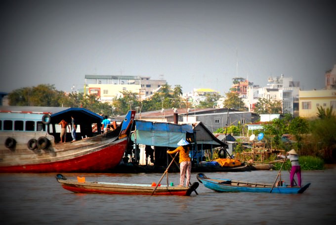 Boats near Chau Doc