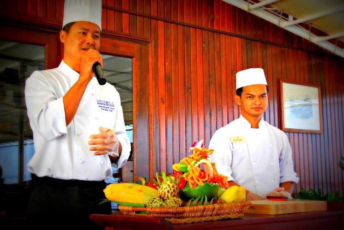 Executive Chef and Assistant Give Tropical Fruit Demo
