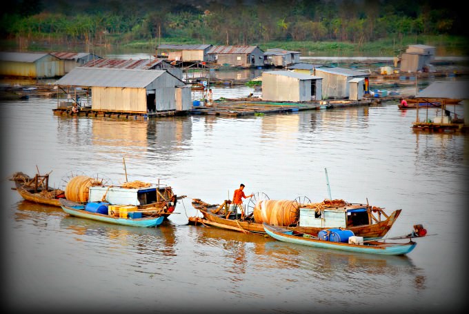 Fish Farms along the Mekong River