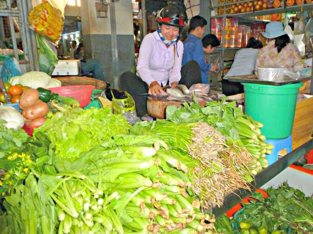 Fresh Vegetables at Phnom Penh Central Market