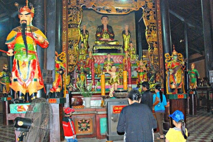 Inside Tay An Pagoda in Chau Doc, Vietnam