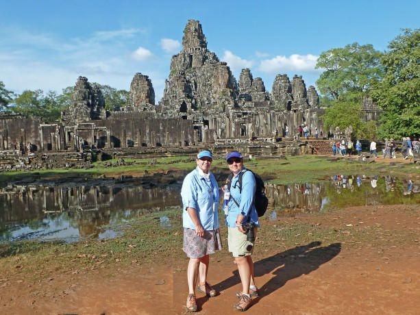 Jill and Viv at Angkor Thom 