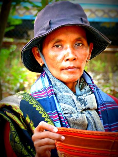 Village Woman Selling Scarves