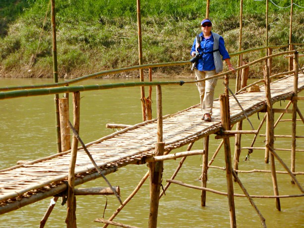 Viv on the Bamboo Bridge Luang Prabang