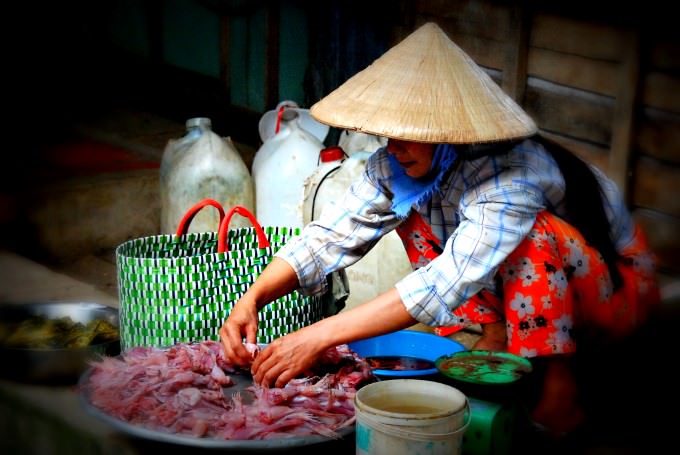 Woman at Market in Sa Dec, Vietnam