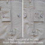 Clothing Arts Business Traveler Pants Front Zippered Pocket