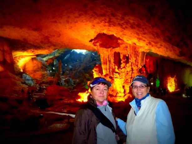 Viv and Jill inside Surprise Cave