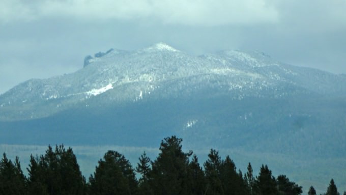 Fresh snow on Newberry Crater in Central Oregon