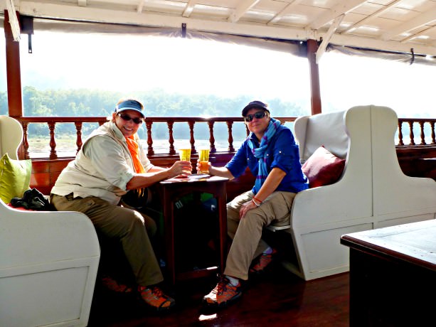 Jill and Viv on Luang Say Mekong Cruise