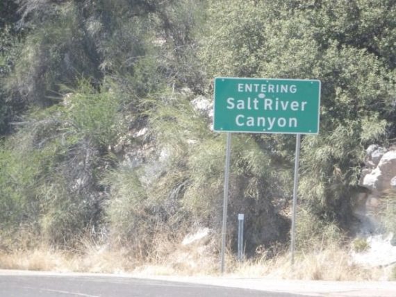Entering Salt River Canyon