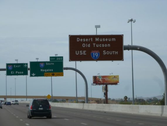 Leaving Tucson in Arizona
