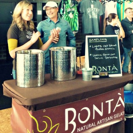 Juli Labhart, owner of Bonta and Roger Worthy, owner of Worthy Brewing