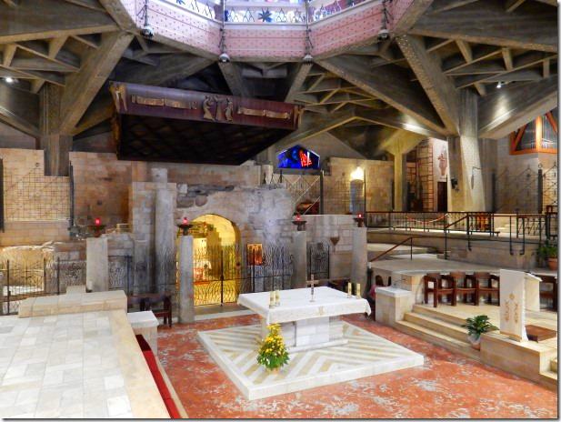 Inside Church of Annunciation in Nazareth