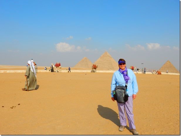 Jill at Giza Pyramids