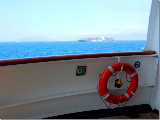 Sailing to Gibraltar on ms Rotterdam