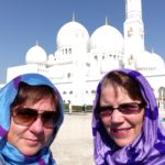 Viv and Jill in Abu Dhabi with Holland America Line