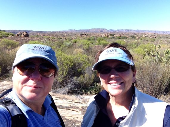 Viv and Jill at Bushmans Kloof in South Africa
