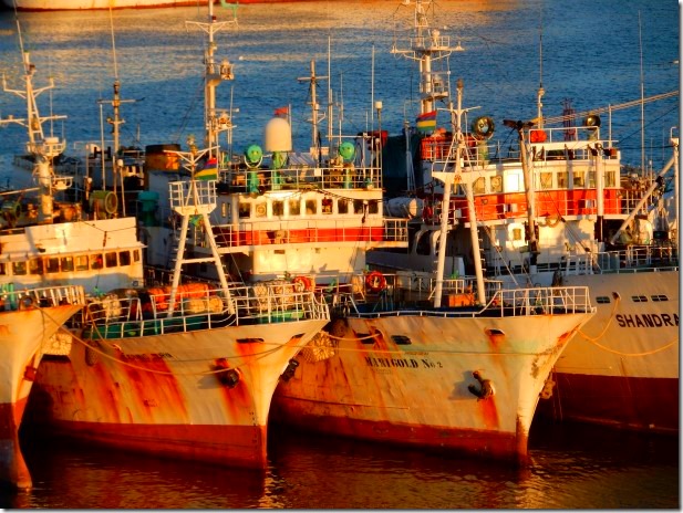 Old ships in Mauritius harbour