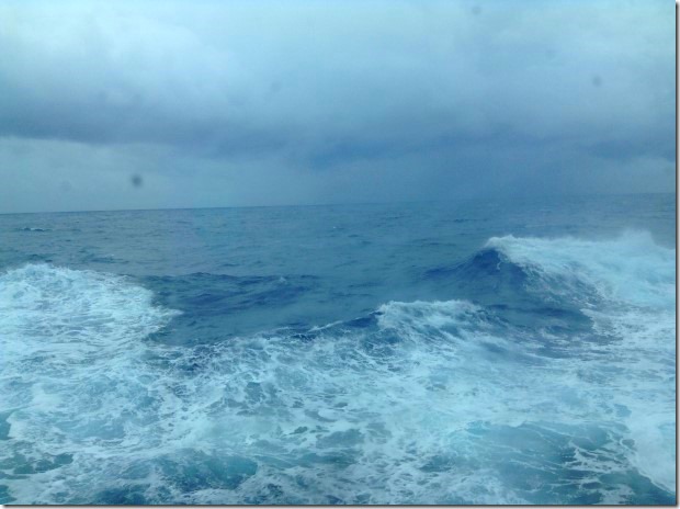 Rough Seas in the Arabian Sea as ms Rotterdam Sails Towards the Seychelles