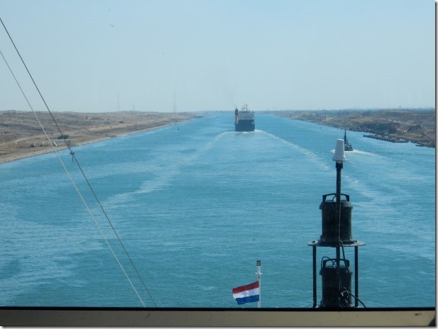 ms Rotterdam sailing the Suez Canal