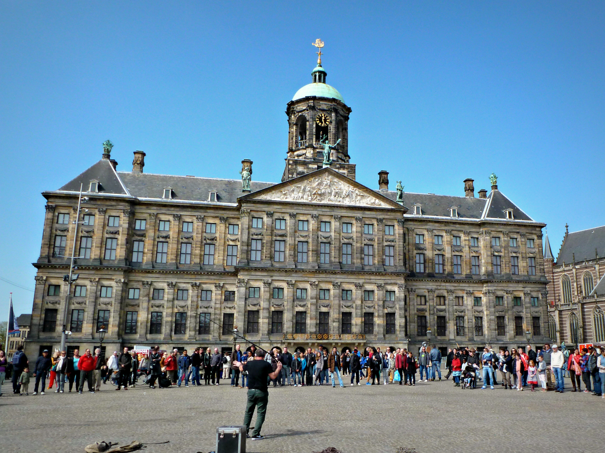Amsterdam Royal Palace in Dam Square