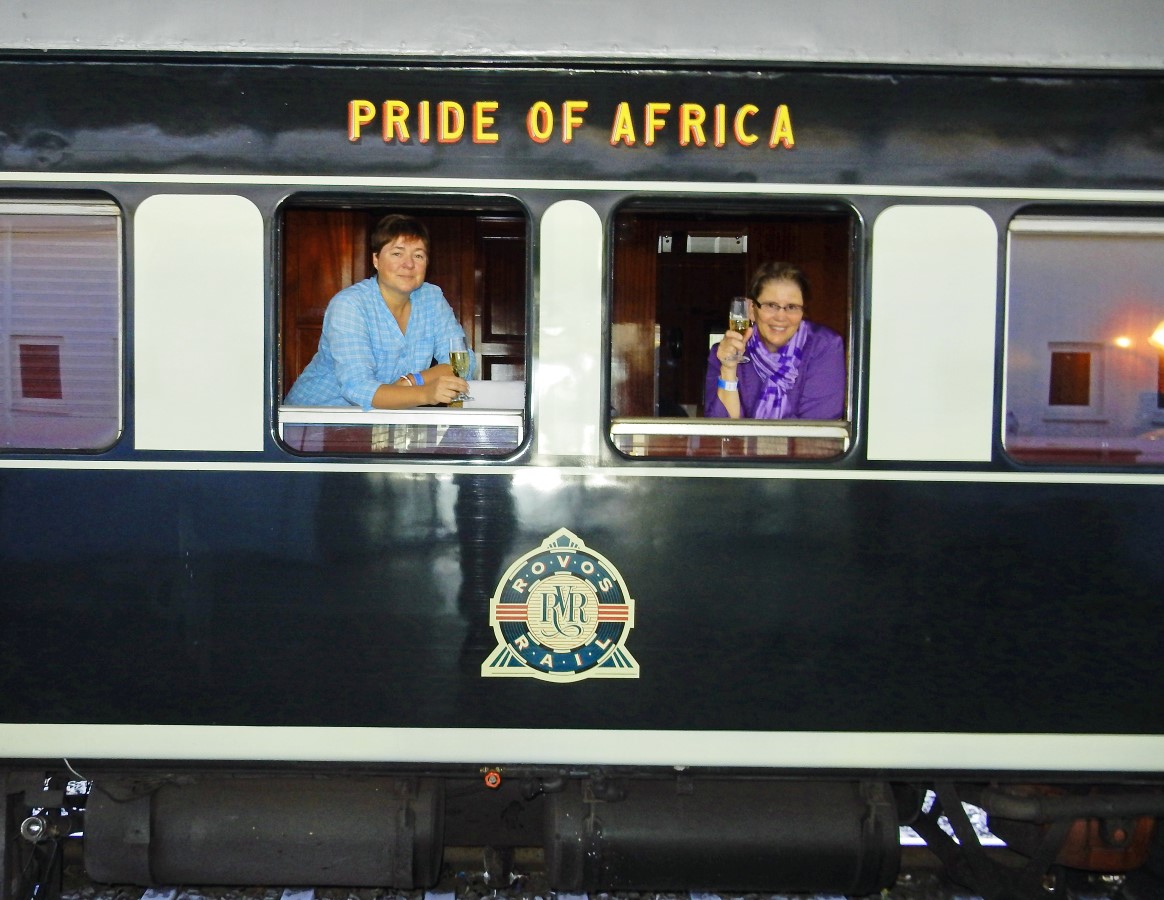 Viv and Jill on Rovos Rail Pride of Africa