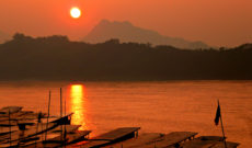 Mekong River Sunset in Laos