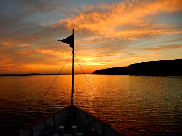 Sunset on the Columbia River from S.S. Legacy